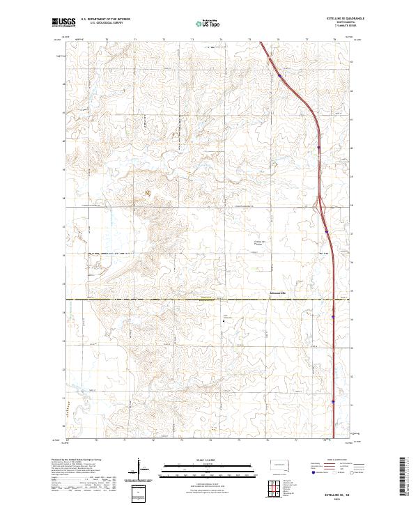 USGS Topographic Map – Estelline SE