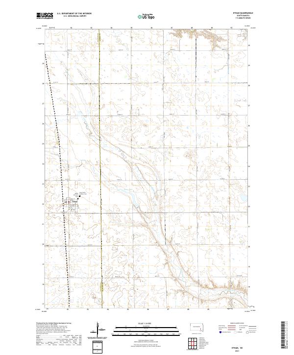 USGS Topographic Map – Ethan
