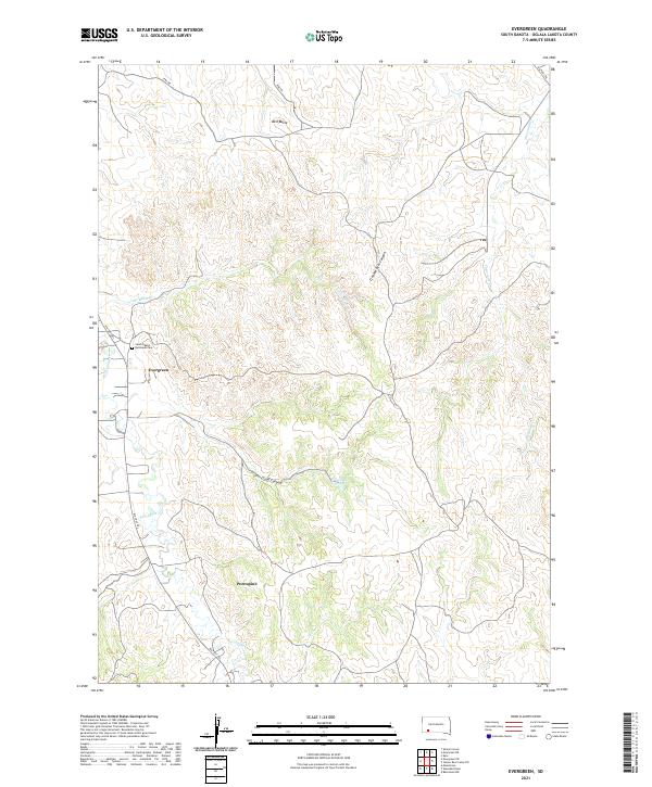USGS Topographic Map – Evergreen