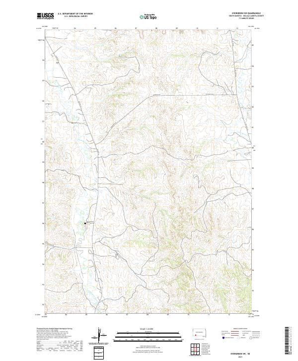 USGS Topographic Map – Evergreen SW