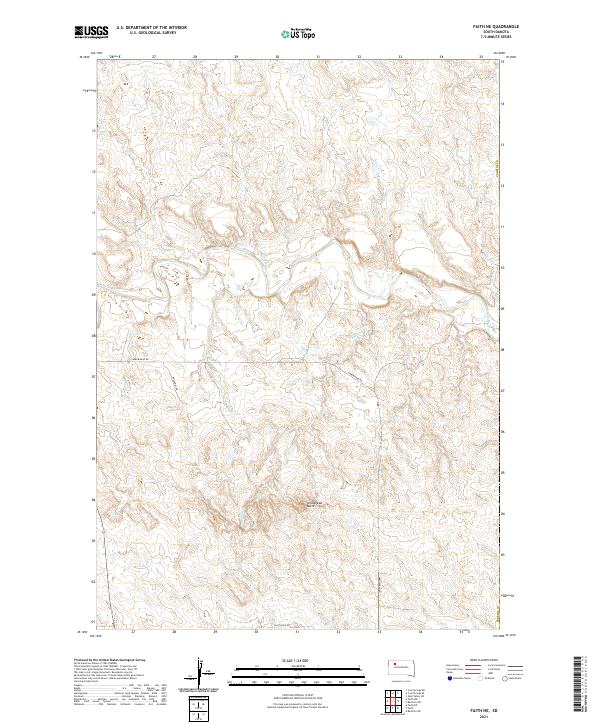 USGS Topographic Map – Faith NE