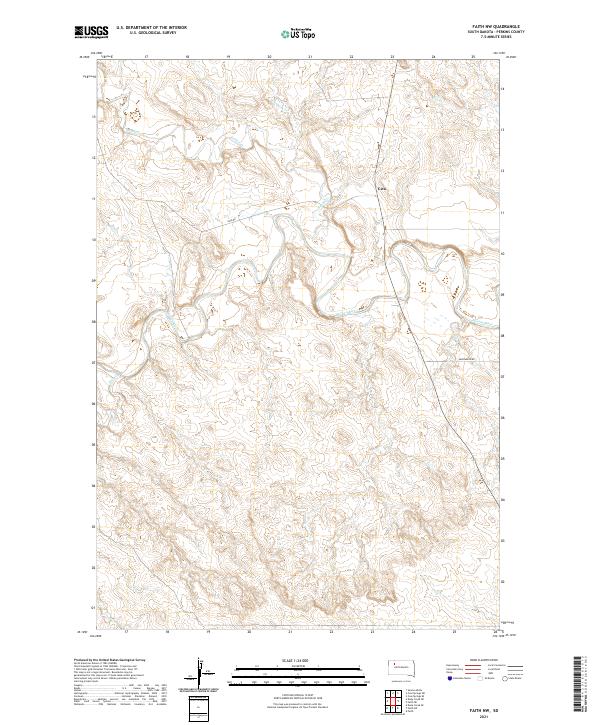 USGS Topographic Map – Faith NW