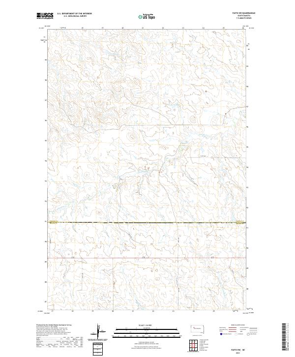 USGS Topographic Map – Faith SW