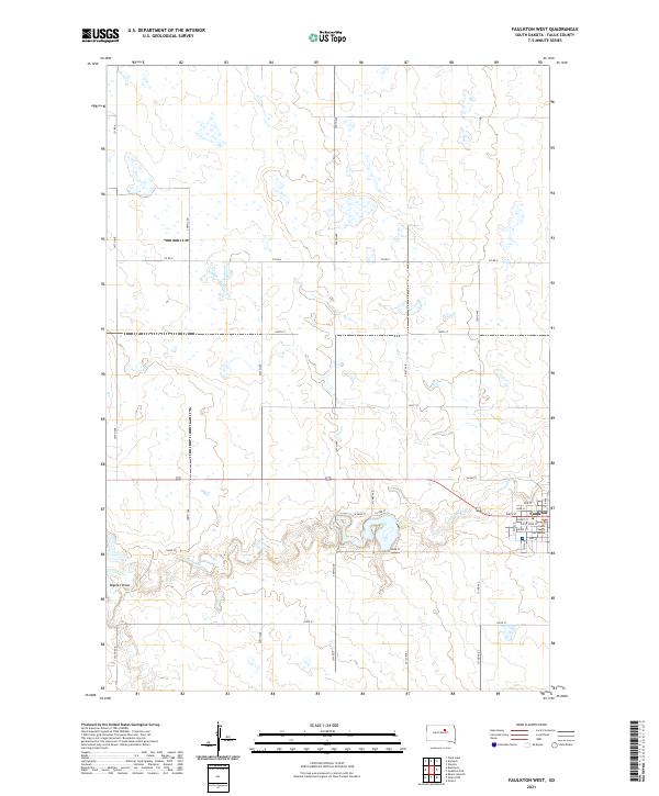 USGS Topographic Map – Faulkton West