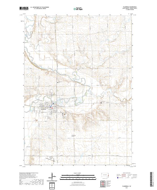 USGS Topographic Map – Flandreau