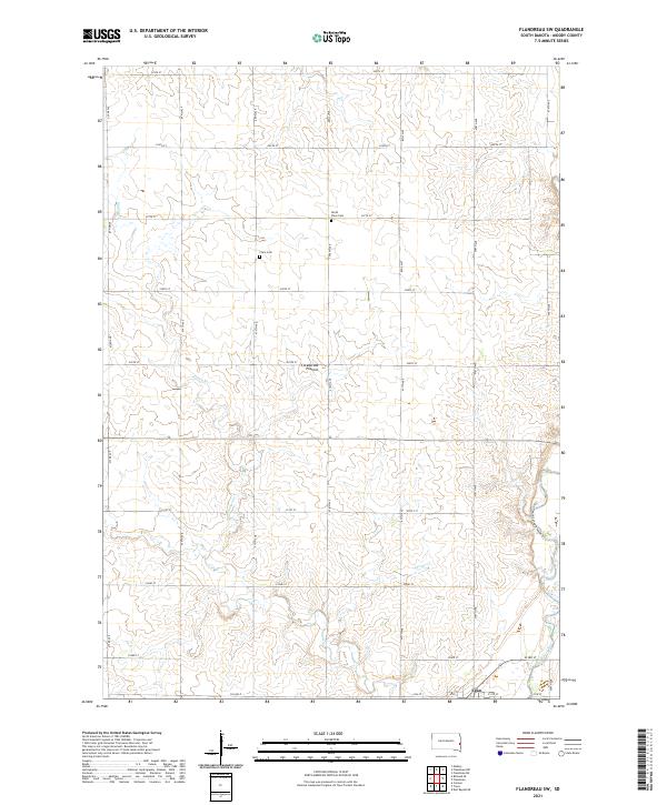 USGS Topographic Map – Flandreau SW