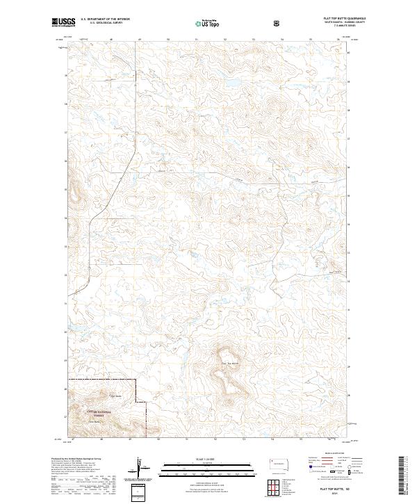 USGS Topographic Map – Flat Top Butte