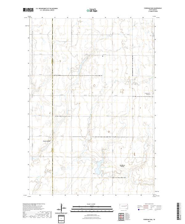 USGS Topographic Map – Fordham Dam