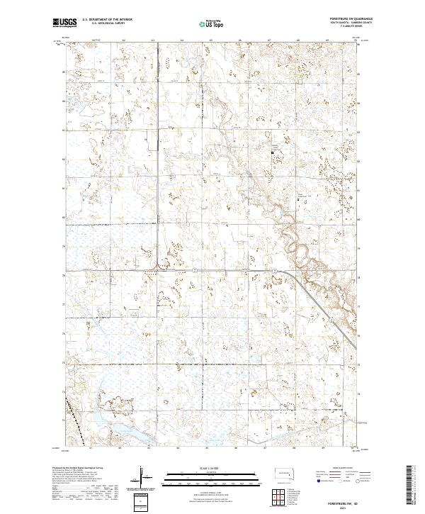 USGS Topographic Map – Forestburg SW