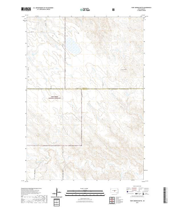 USGS Topographic Map – Fort George Butte
