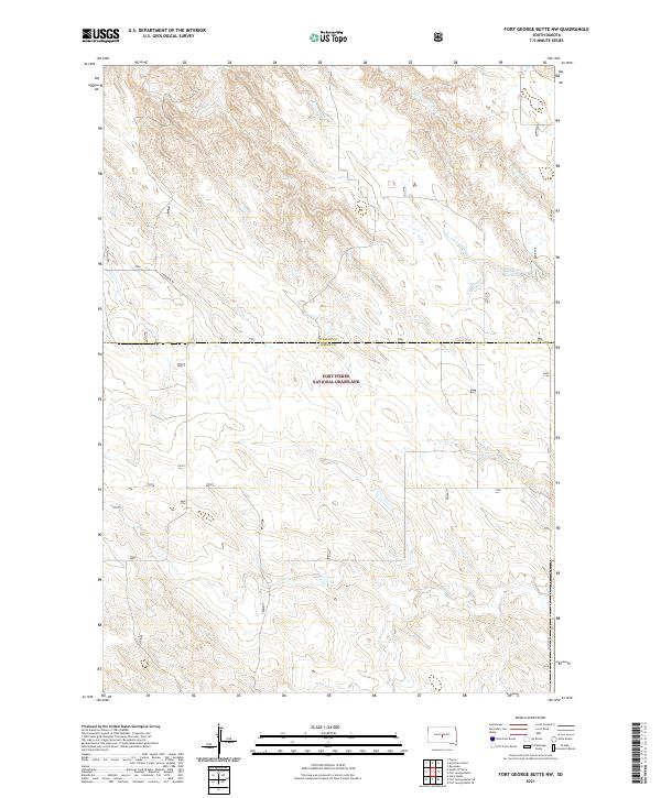 USGS Topographic Map – Fort George Butte NW