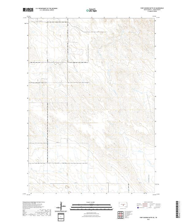 USGS Topographic Map – Fort George Butte SE