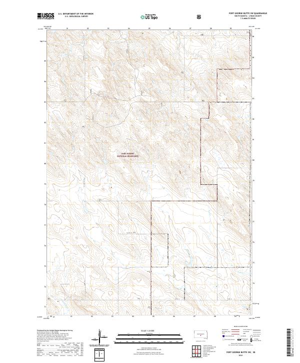 USGS Topographic Map – Fort George Butte SW