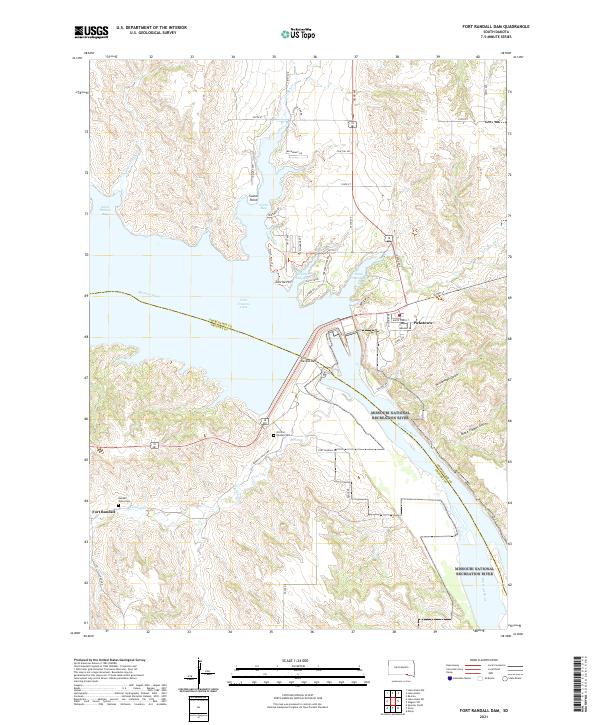 USGS Topographic Map – Fort Randall Dam