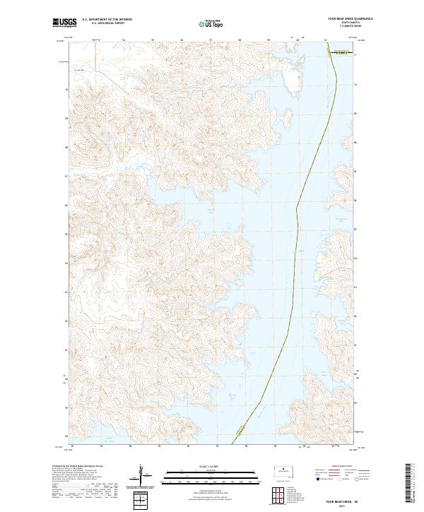 USGS Topographic Map – Four Bear Creek