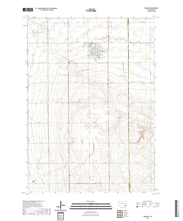 USGS Topographic Map – Freeman