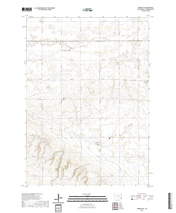 USGS Topographic Map – Freeman SE