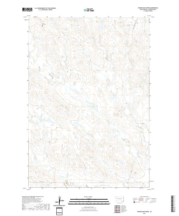 USGS Topographic Map – Frozen Man Creek