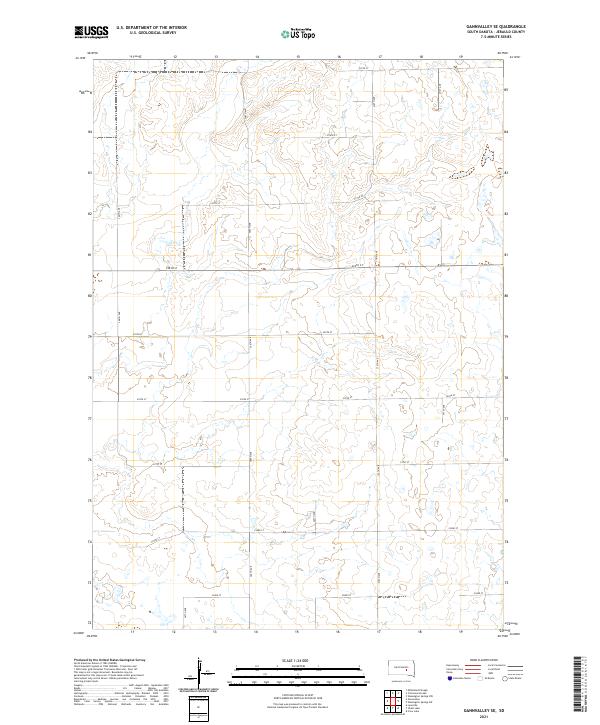 USGS Topographic Map – Gannvalley SE