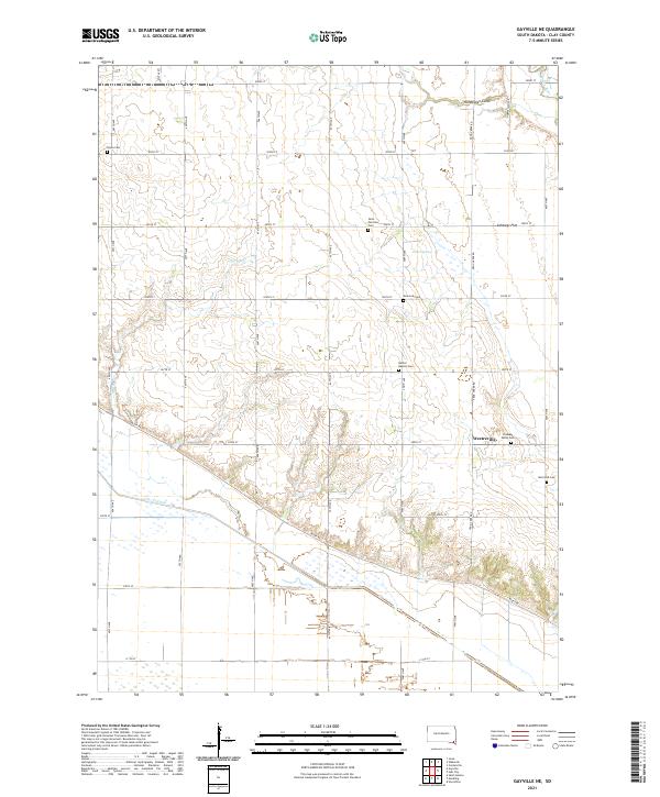 USGS Topographic Map – Gayville NE