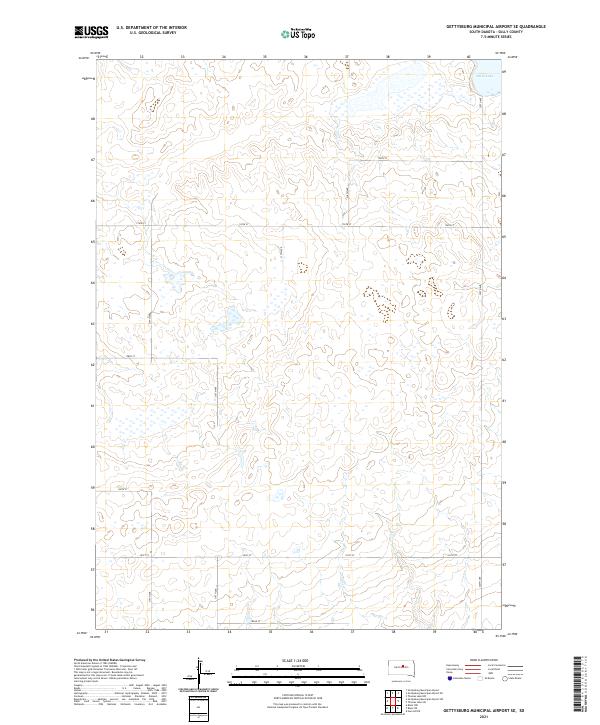 USGS Topographic Map – Gettysburg Municipal Airport SE