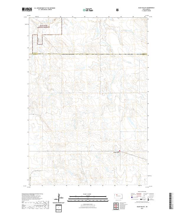 USGS Topographic Map – Glad Valley