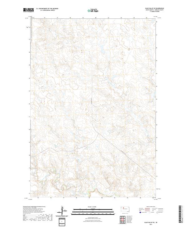 USGS Topographic Map – Glad Valley SE