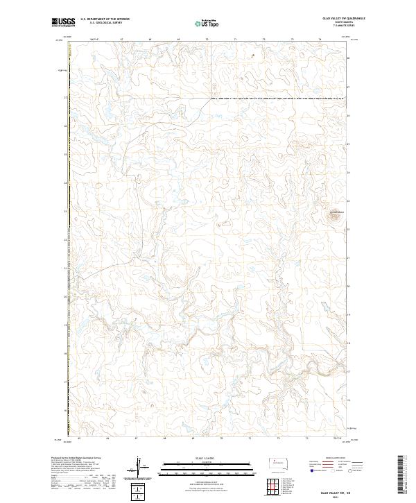 USGS Topographic Map – Glad Valley SW