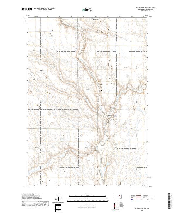 USGS Topographic Map – Glendale Colony