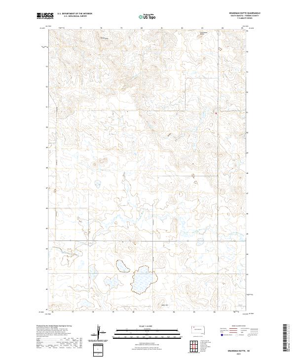 USGS Topographic Map – Grandmas Butte