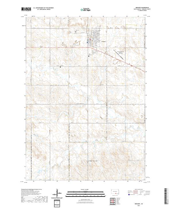 USGS Topographic Map – Gregory