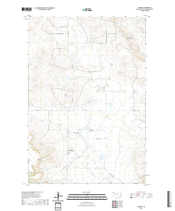 USGS Topographic Map – Harding