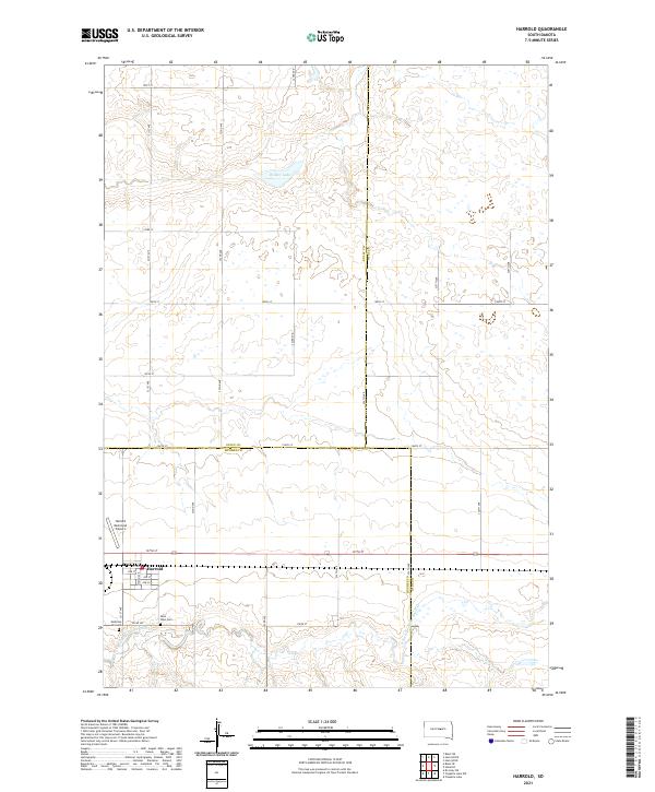 USGS Topographic Map – Harrold