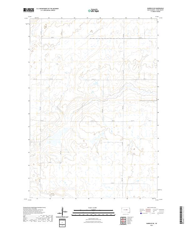 USGS Topographic Map – Harrold NE