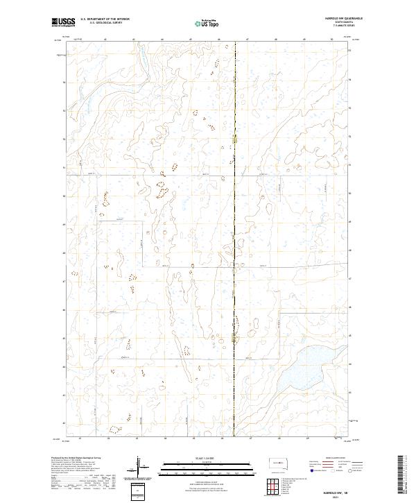 USGS Topographic Map – Harrold NW
