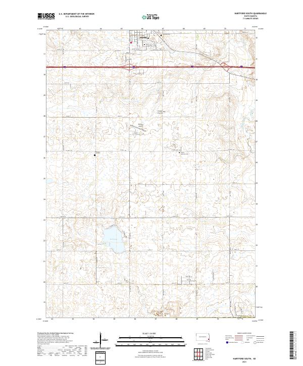 USGS Topographic Map – Hartford South