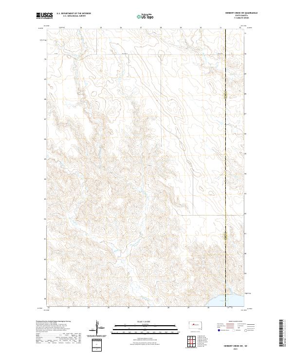 USGS Topographic Map – Herbert Creek SW