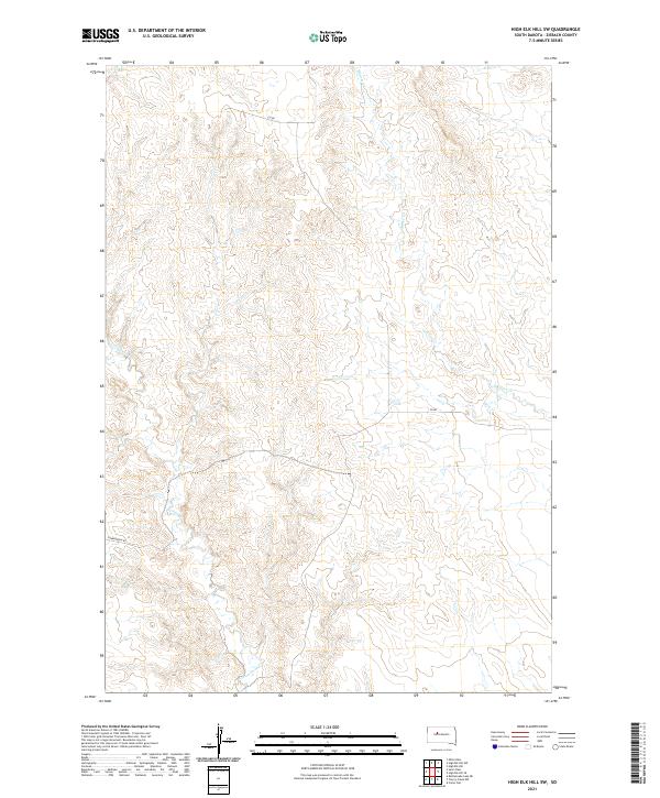 USGS Topographic Map – High Elk Hill SW