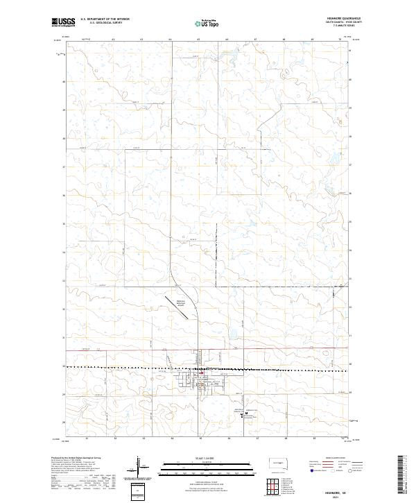USGS Topographic Map – Highmore