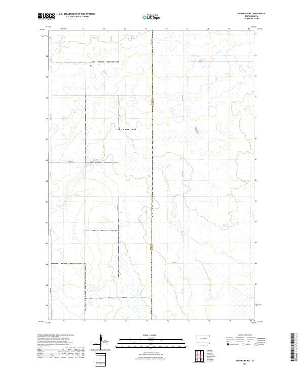 USGS Topographic Map – Highmore NE