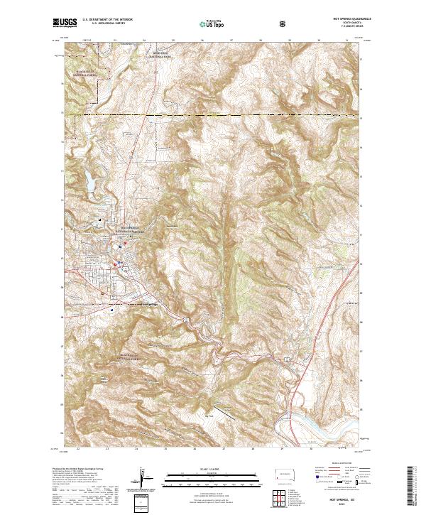 USGS Topographic Map – Hot Springs