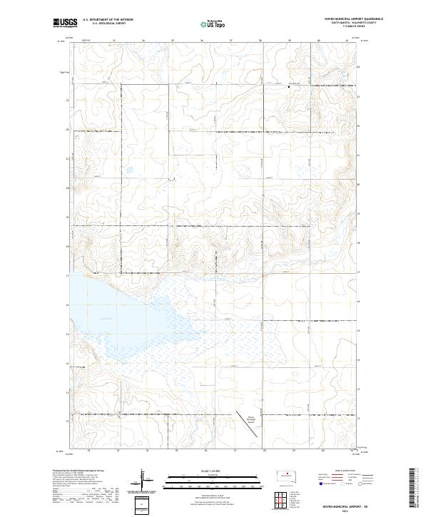 USGS Topographic Map – Hoven Municipal Airport