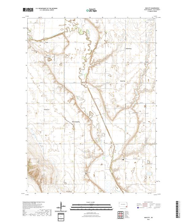 USGS Topographic Map – Hub City