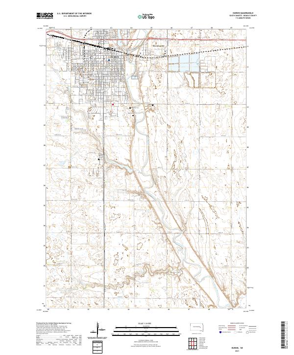 USGS Topographic Map – Huron