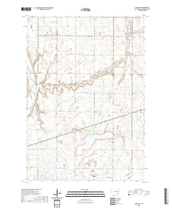 USGS Topographic Map – Huron NE