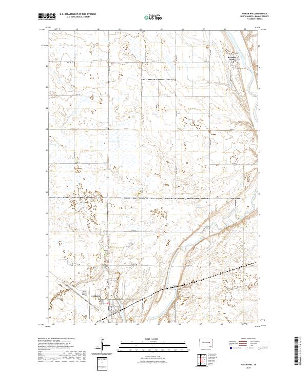 USGS Topographic Map – Huron NW
