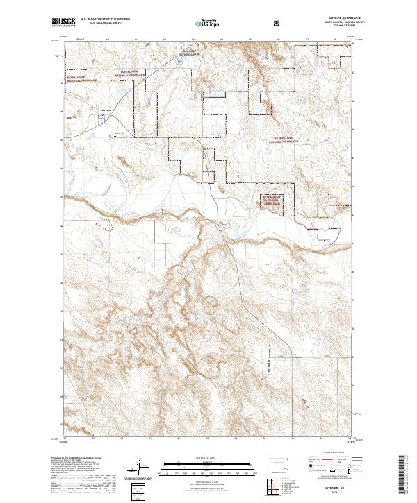 USGS Topographic Map – Interior