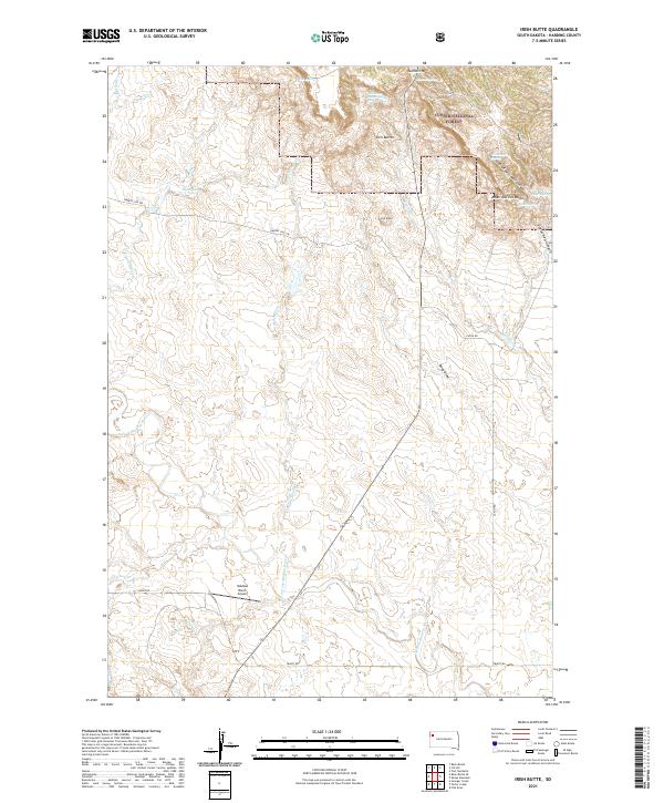 USGS Topographic Map – Irish Butte