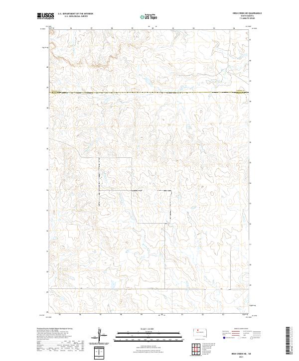 2021 Map of Irish Creek NE, 2021 Print