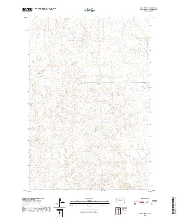 2021 Map of Irish Creek SE, 2021 Print